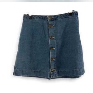 American Apparel Blue Denim Mini Skirt